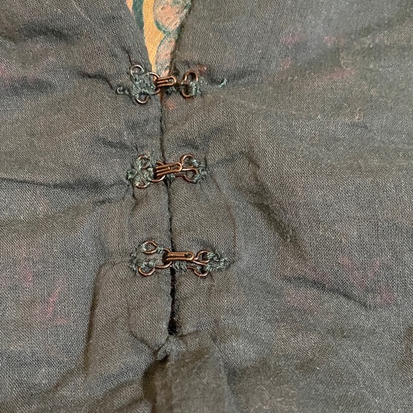 Soft Surroundings Embroidered/Beaded Emerald Shira Peasant Top- Petite Medium - Picture 10 of 12